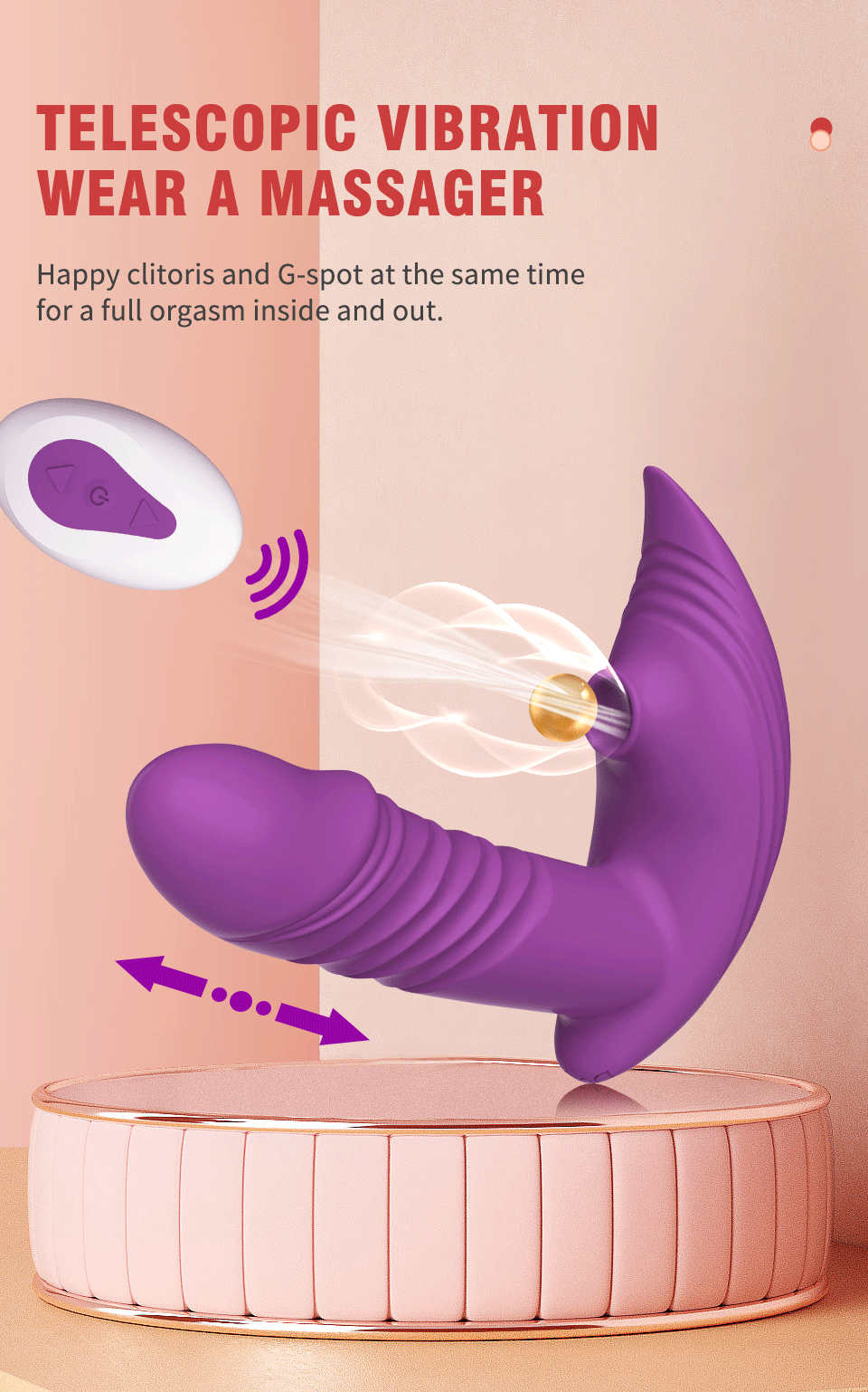 ויברטור יונק ודופק את נקודת ה-G – thrusting, יניקת דגדגן, עיצוב נלבש